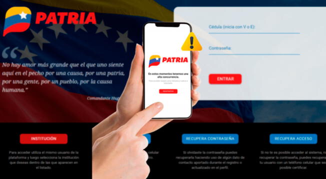 Sistema Patria: descubre si la plataforma está disponible en Venezuela HOY, 19 de abril