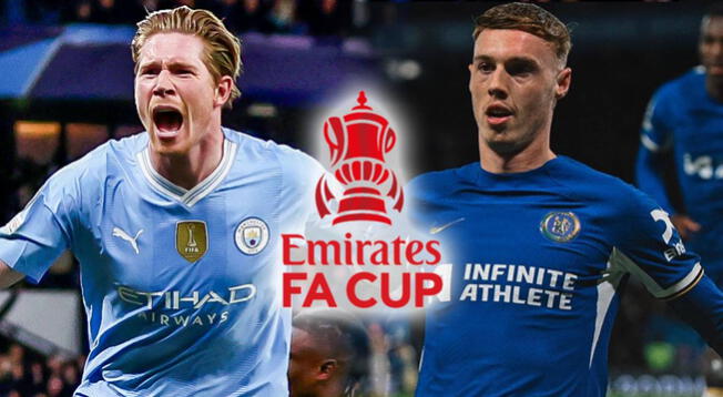 ¿A qué hora juega el  Manchester City vs Chelsea,  canal TV y dónde ver semifinal de FA Cup?