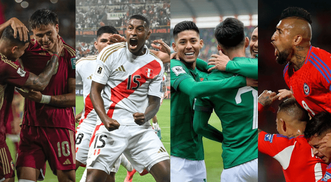 El fixture que le resta a Perú, Chile, Venezuela y Bolivia: ¿Qué selección la tiene más difícil?