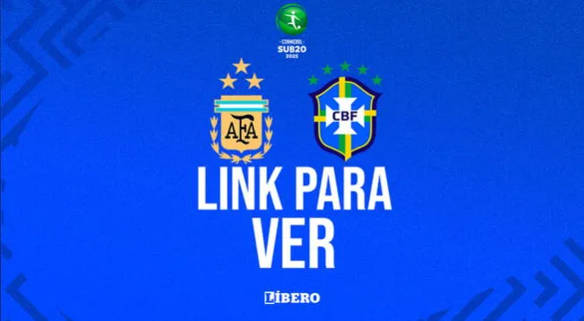 Argentina vs. Brasil EN VIVO: LINK para ver partido del Sudamericano Sub 20