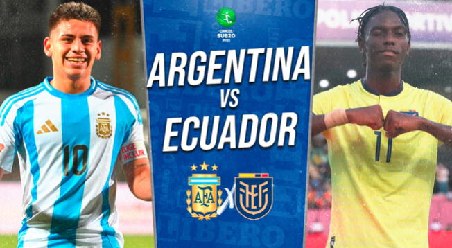 Argentina vs. Ecuador EN VIVO por Sudamericano Sub 20: horarios y canales para ver partido