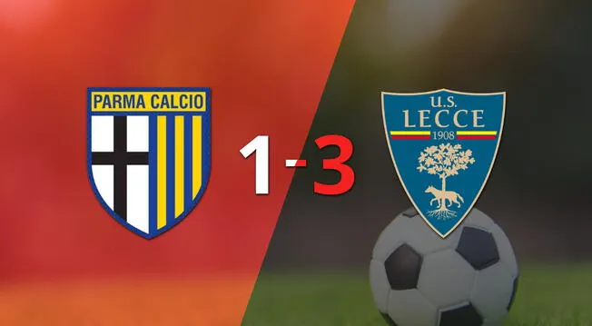 Resumen: Lecce se lo dio vuelta a Parma y le ganó 3 a 1