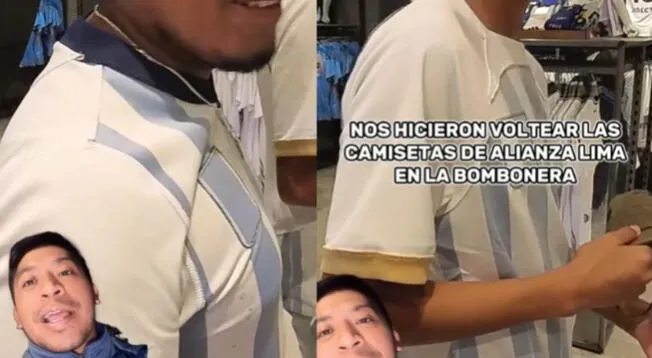 Hincha de Alianza visita tienda de La Bombonera y asegura que le exigieron voltear su camiseta para ingresar Hincha de Alianza visita tienda de La Bombonera y asegura que le exigieron voltear su camiseta para ingresar
