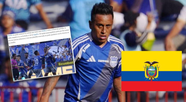 Prensa ecuatoriana dio rotundo calificativo a Christian Cueva tras su debut en Emelec: "No fue..." Prensa ecuatoriana dio rotundo calificativo a Christian Cueva tras su debut en Emelec: "No fue..."