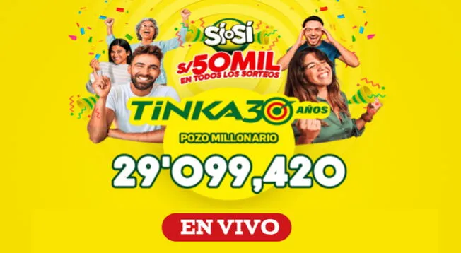 Resultados La Tinka HOY, domingo 20 de julio: número ganador del Pozo Millonario de más de 29 millones soles
