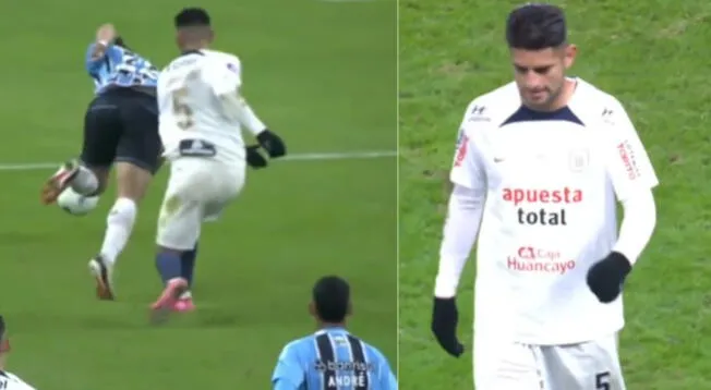 Carlos Zambrano fue expulsado tras cometer dura falta y dejó con 10 hombres a Alianza Lima