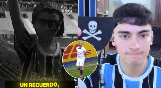 Hincha de Gremio tenía parche pirata que le dio Barcos y terminó destrozado: "Tú no" - VIDEO Hincha de Gremio tenía parche pirata que le dio Barcos y terminó destrozado: "Tú no" - VIDEO