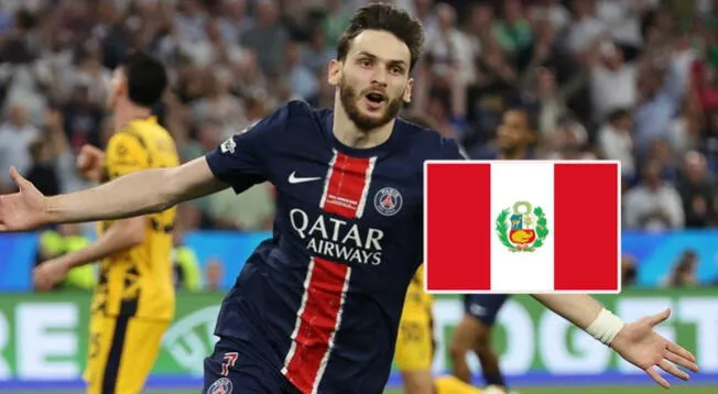 ¿Se hizo realidad? Kvaratskhelia lució de forma insólita la bandera del Perú en el PSG