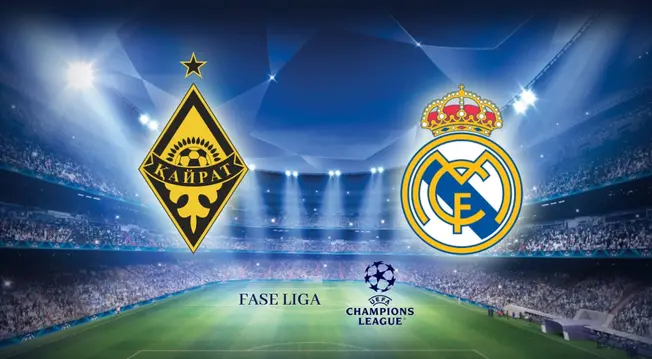 ¿A qué hora juega Real Madrid vs Kairat y dónde ver por la Champions League?
