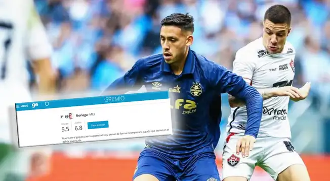 Prensa brasileña dio rotunda calificación a Erick Noriega pese a triunfo de Gremio: "Golpeo y..." Prensa brasileña dio rotunda calificación a Erick Noriega pese a triunfo de Gremio: "Golpeo y..."