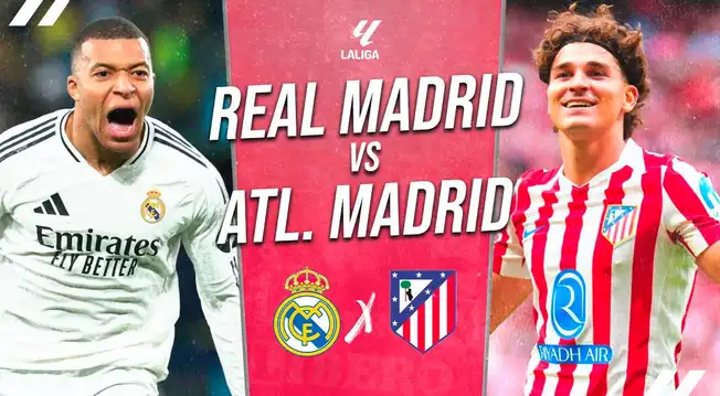 Real Madrid vs Atlético Madrid EN VIVO por LaLiga: a qué hora juega, alineaciones y dónde ver derbi Real Madrid vs Atlético Madrid EN VIVO por LaLiga: a qué hora juega, alineaciones y dónde ver derbi