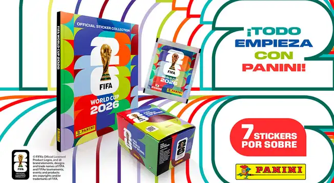 Panini revela la portada del álbum oficial de la Copa Mundial de la FIFA 2026 para Perú