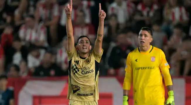 Lucas Colitto anotó un golazo para poner el empate de Cusco FC ante Estudiantes de La Plata