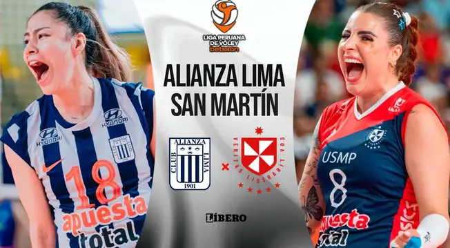 Alianza Lima vs San Martín EN VIVO vía Latina (Canal 2) por la final Liga Peruana de Vóley