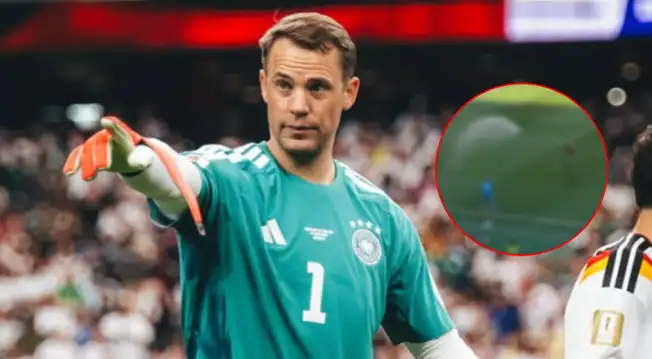 La curiosa acción de Neuer en la pausa de hidratación que se volvió viral en pleno partido de Alemania