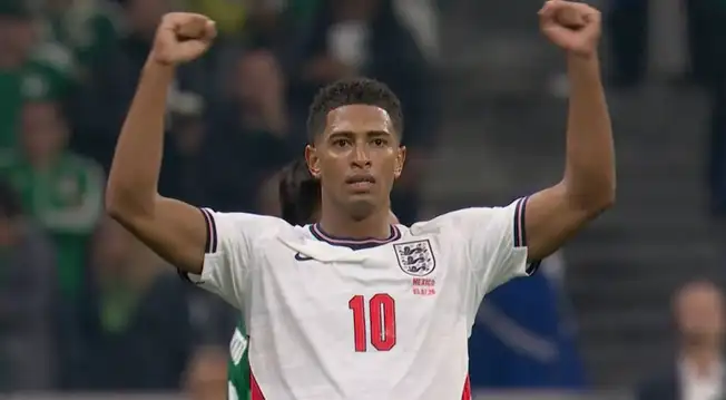 Jude Bellingham anotó un doblete en 2 minutos: Inglaterra ya vence por 2-0 a México en el Mundial