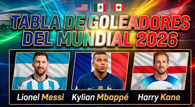 Tabla de goleadores del Mundial 2026: Messi, Mbappé, Kane y Bellingham pelean por la Bota de Oro