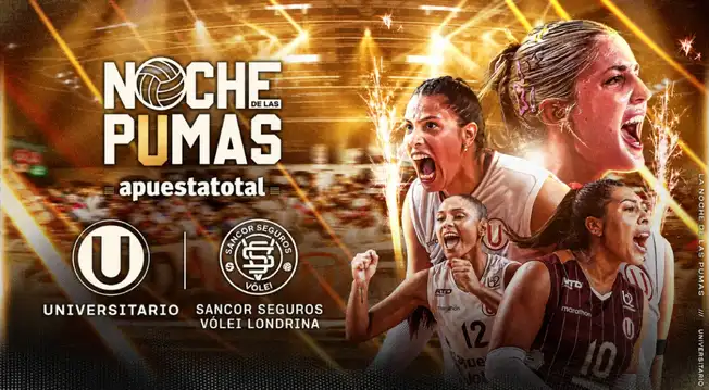 Universitario vs Sancor Seguros Vôlei: fecha, hora y canal para ver 'La Noche de las Pumas 2026'