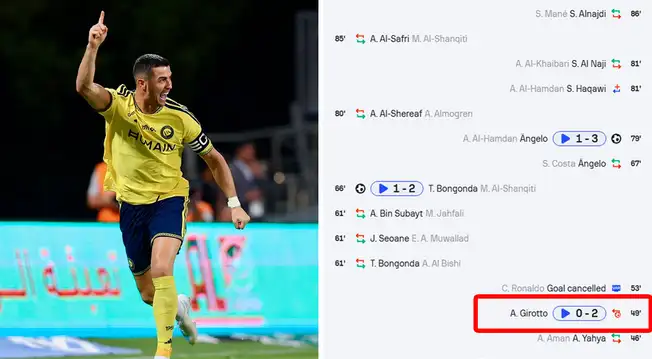 ¿Cristiano Ronaldo anotó su gol 982 o fue autogol? Esto dice el sitio oficial de la Liga de Arabia