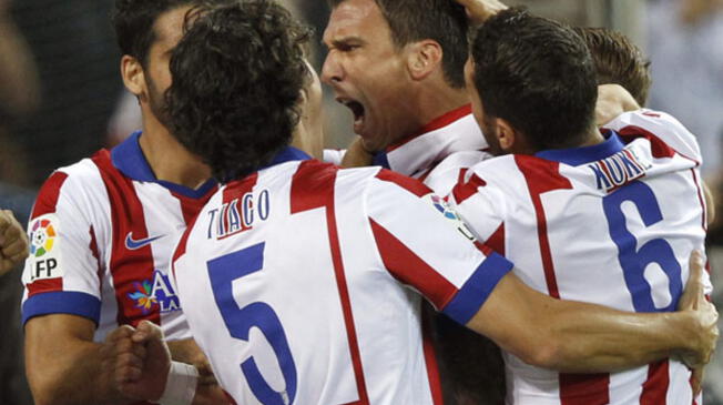 Atlético Madrid vs. Real Madrid: El croata Mario Mandzukic convirtió el primer gol en el Vicente Calderón.
