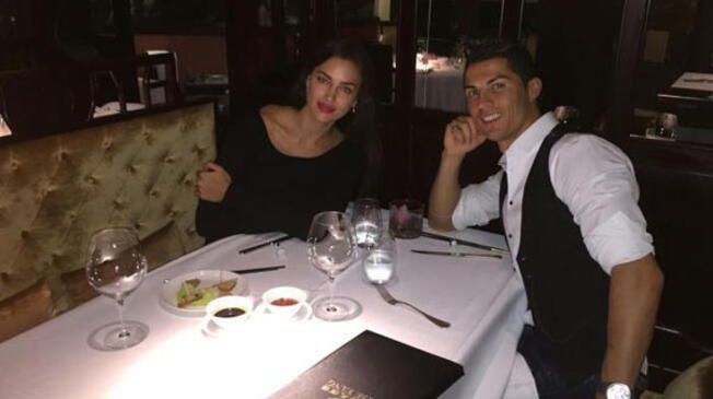Así celebró Cristiano Ronaldo, con su novia Irina Shayk.