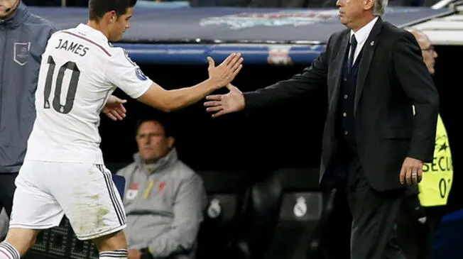 Carlo Ancelotti ha sabido encontrarle su mejor posición a James en el Real Madrid.