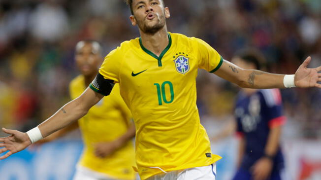 Neymar le anotó 4 goles a Japón en el último amistoso de Brasil.