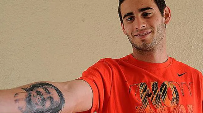 Álvaro Recoba: Jugador de Nacional de Uruguay se tatuó rostro del 'Chino'