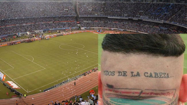 River Plate vs. Atlético Nacional: Hincha 'millonario' se tatuó el Monumental de Núñez