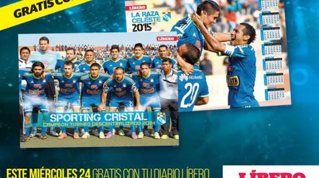 Líbero te regala mañana el Super poster de Sporting Cristal, campeón del Descentralizado 2014. ¡No te lo pierdas!
