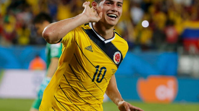 James Rodríguez fue el máximo goleador (6 goles) en el pasado Mundial Brasil 2014.