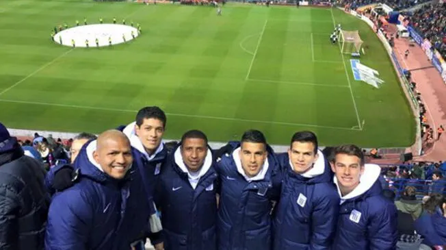 Jorge Molina, Koichi Aparicio, Osnar Noronha, Paulo Albarracín y Joshimar Atoche posaron en el Estadio.