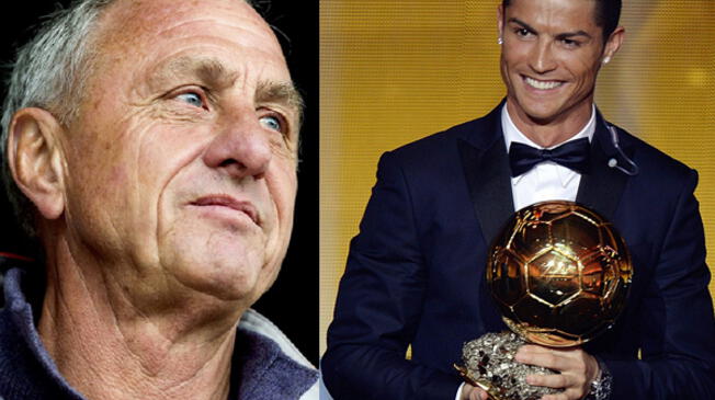 Cristiano Ronaldo y Johan Cruyff han ganado en tres ocasiones el Balón de Oro.
