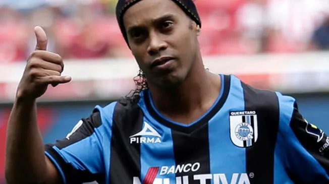 Ronaldinho llegó al Querétaro el año pasado procedente del Atlético Mineiro.