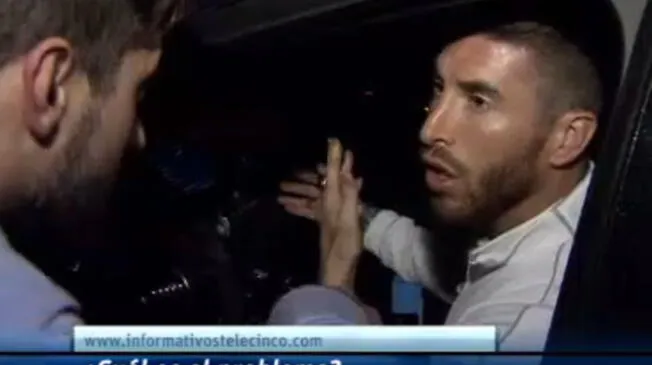 Sergio Ramos es increpado por hincha a la salida de Valdebebas.