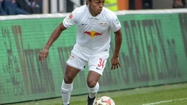 Yordy Reyna anotó su primer gol oficial con el RB Leipzig.