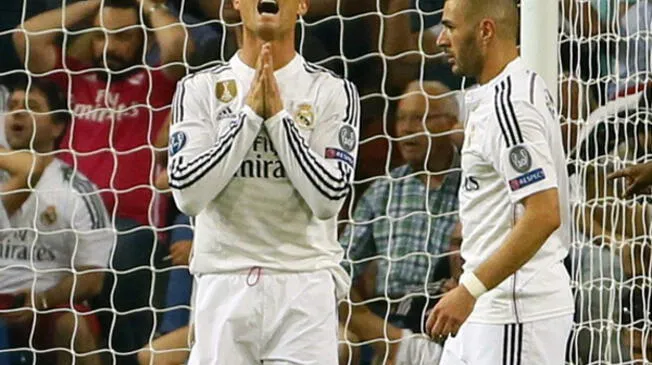 Cristiano Ronaldo se lamenta en la semifinal ante la Juventus en Champions League.