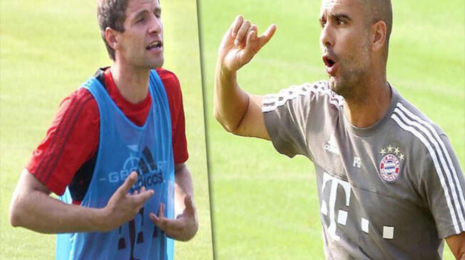 Thomas Muller y Pep Guardiola protagonizaron nueva pelea durante entrenamiento del Bayern Múnich.