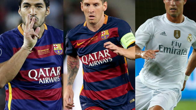 Lionel Messi, Cristiano Ronaldo y Luis Suárez finalistas a Mejor Jugador de la UEFA.