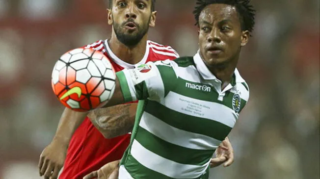André Carrillo lleva anotados dos goles esta temporada con el Sporting de Lisboa.
