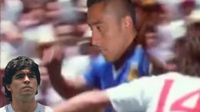 En el video se puede apreciar como, aparentemente, 'Toñito' se lleva a todos los rivales, como si fuera el mismisimo 'Diego'