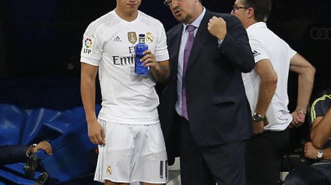 James Rodríguez no tiene una buena relación con Rafa Benítez y pensaría irse del Real Madrid. 