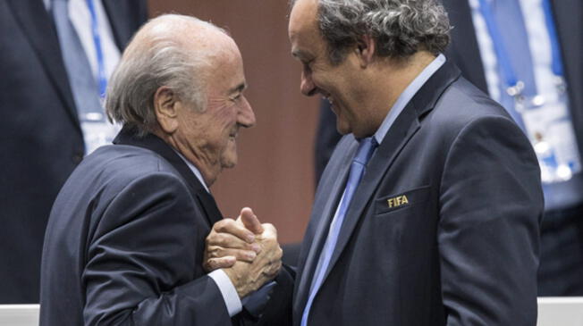 Joseph Blatter y Michel Platini, en un acto de la FIFA en 2015.