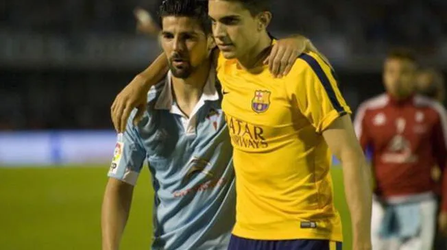Marc Bartra y Nolito fueron compañeros en el Barcelona "B".