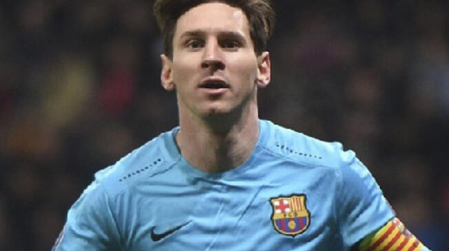 Lionel Messi celebra su gol con el Barcelona