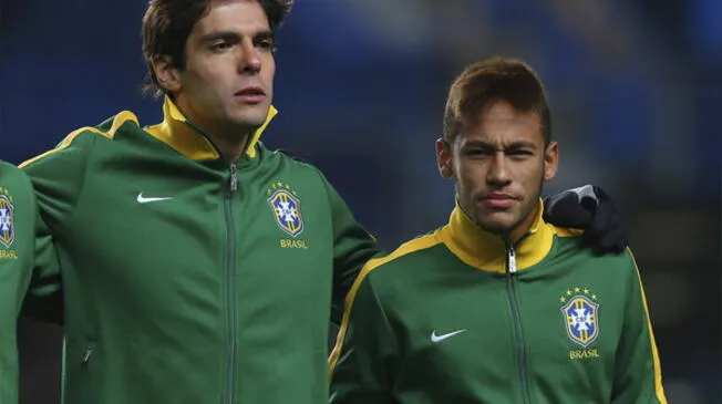 Kaká y Neymar, durante su etapa en la selección brasileña.