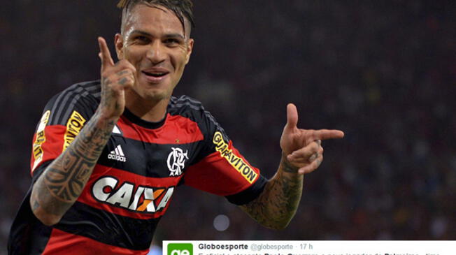 Una cuenta falsa de un medio brasileño aseguró que Paolo Guerrero iría al Palmeiras.