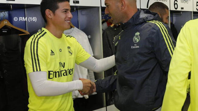 Zinedine Zidane espera recupera física y mentalmente a James Rodríguez. 
