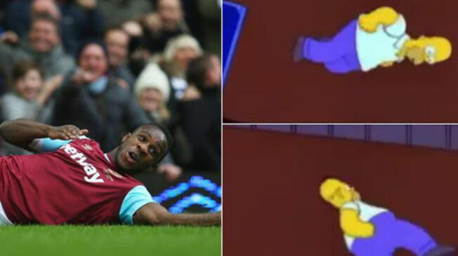 Youtube: delantero del West Ham marcó golazo y celebró como Homero Simpson
