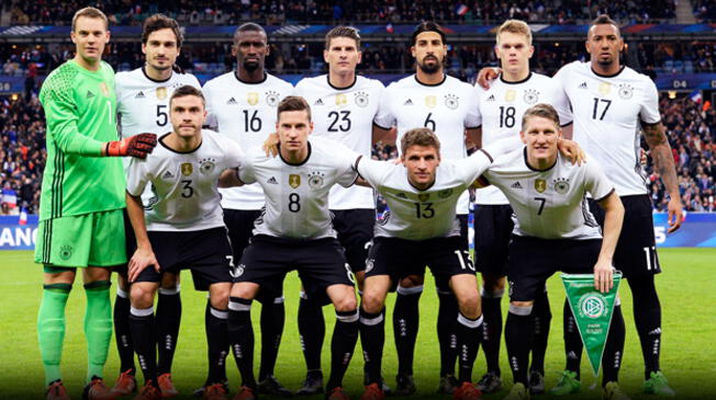 La alineación de Alemania para un amistoso previo a la Eurocopa 2016.
